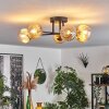 Chehalis Plafondlamp - Glas 15 cm Goud, Zwart, 6-lichts