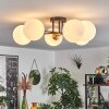 Chehalis Plafondlamp - Glas 15 cm Goud, Zwart, 6-lichts