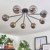 Chehalis Plafondlamp - Glas 12 cm Goud, Zwart, 8-lichts