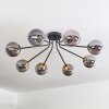 Chehalis Plafondlamp - Glas 12 cm Goud, Zwart, 8-lichts