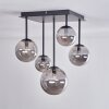 Chehalis Plafondlamp - Glas 10 cm, 12 cm, 15 cm Rookkleurig, 5-lichts