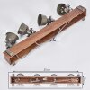 Pehefito Plafondlamp Bruin, Zwart, 4-lichts