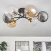 Chehalis Plafondlamp - Glas 15 cm Goud, Zwart, 6-lichts