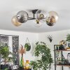 Chehalis Plafondlamp - Glas 15 cm Goud, Zwart, 6-lichts