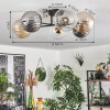 Chehalis Plafondlamp - Glas 15 cm Goud, Zwart, 6-lichts