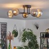 Chehalis Plafondlamp - Glas 10 cm Goud, Zwart, 6-lichts