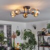 Chehalis Plafondlamp - Glas 10 cm Goud, Zwart, 6-lichts