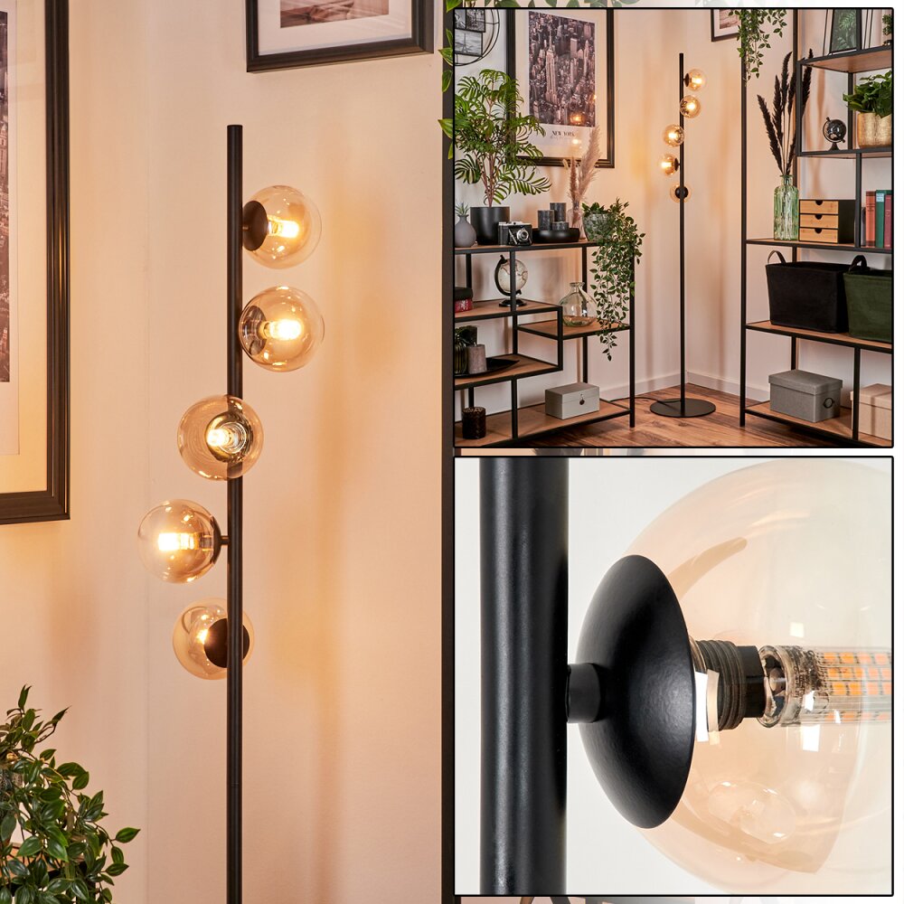 Remaisnil Staande lamp - Glas 10 cm Amber, Duidelijk, 5-lichts main product photo