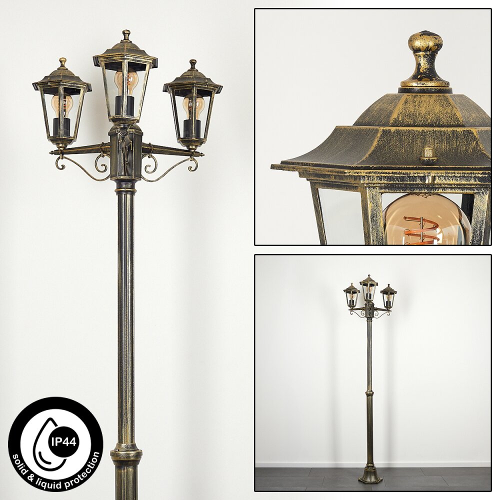 Loria Kandelaar Bruin, Goud, Zwart, 3-lichts main product photo