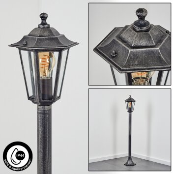 Loria Padverlichting Zwart, Zilver, 1-licht Loria Padverlichting Zwart, Zilver, 1-licht