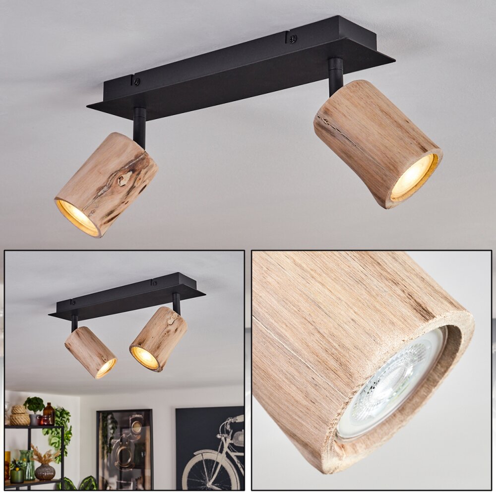 Postigo Plafondlamp Zwart, 2-lichts main product photo