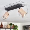 Postigo Plafondlamp Zwart, 2-lichts