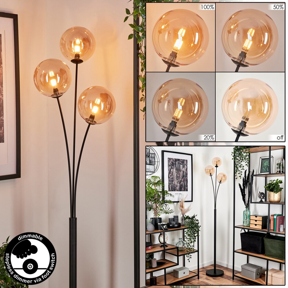 Bernado Staande lamp - Glas 15 cm Amber, 3-lichts main product photo
