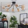 Chehalis Plafondlamp - Glas 12 cm Goud, Zwart, 8-lichts