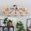 Chehalis Plafondlamp - Glas 15 cm Goud, Zwart, 8-lichts