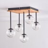 Chehalis Plafondlamp - Glas 10 cm Natuurlijke kleuren, Zwart, 5-lichts