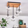 Chehalis Plafondlamp - Glas 10 cm Natuurlijke kleuren, Zwart, 5-lichts