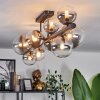 Chehalis Plafondlamp - Glas 10 cm, 12 cm, 15 cm Duidelijk, Rookkleurig, 10-lichts