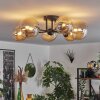 Chehalis Plafondlamp - Glas 12 cm, 15 cm Amber, 6-lichts
