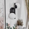 Chehalis Muurlamp - Glas 10 cm Wit, 2-lichts