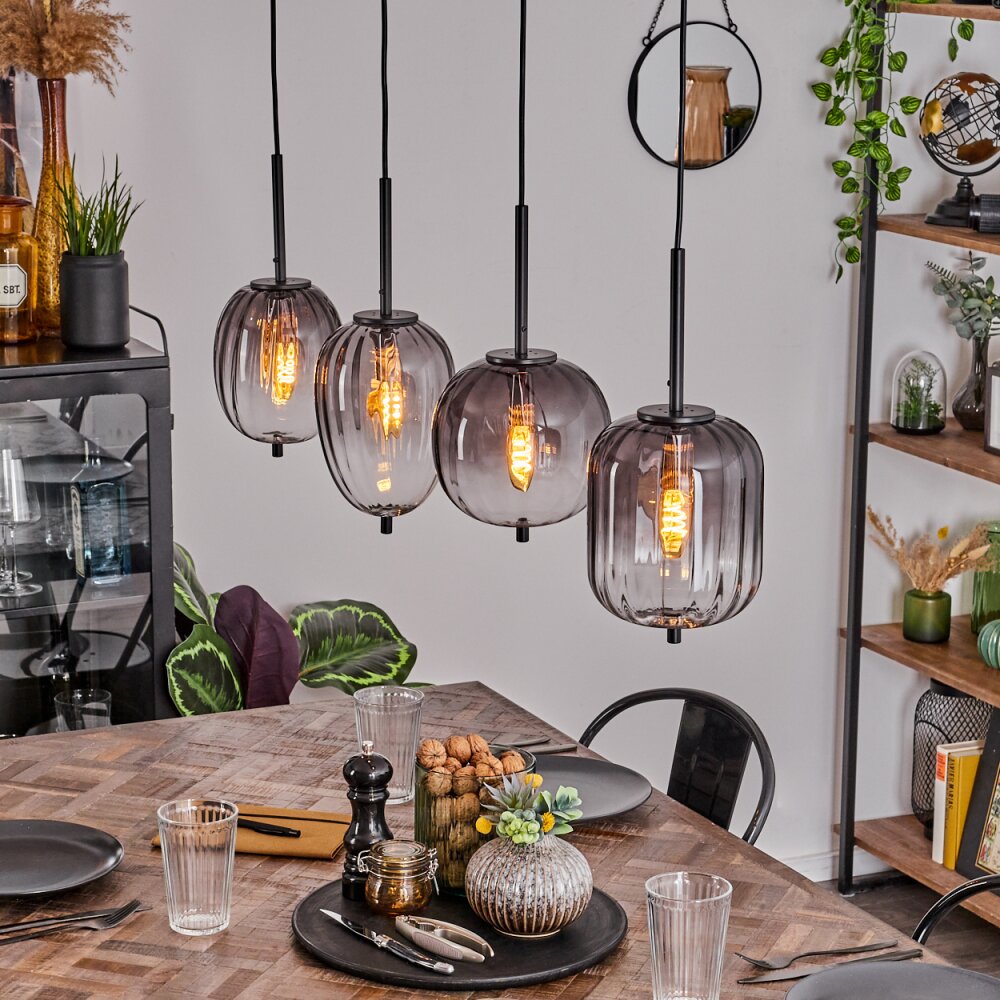 Skiatook Hanger Zwart, 4-lichts main product photo