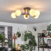 Chehalis Plafondlamp - Glas 10 cm Goud, Zwart, 6-lichts
