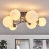 Chehalis Plafondlamp - Glas 12 cm, 15 cm Zwart, 6-lichts