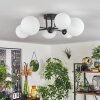 Chehalis Plafondlamp - Glas 12 cm, 15 cm Zwart, 6-lichts