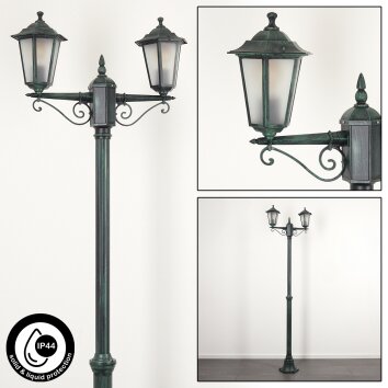 Loria Kandelaar Groen, Zwart, 2-lichts Loria Kandelaar Groen, Zwart, 2-lichts