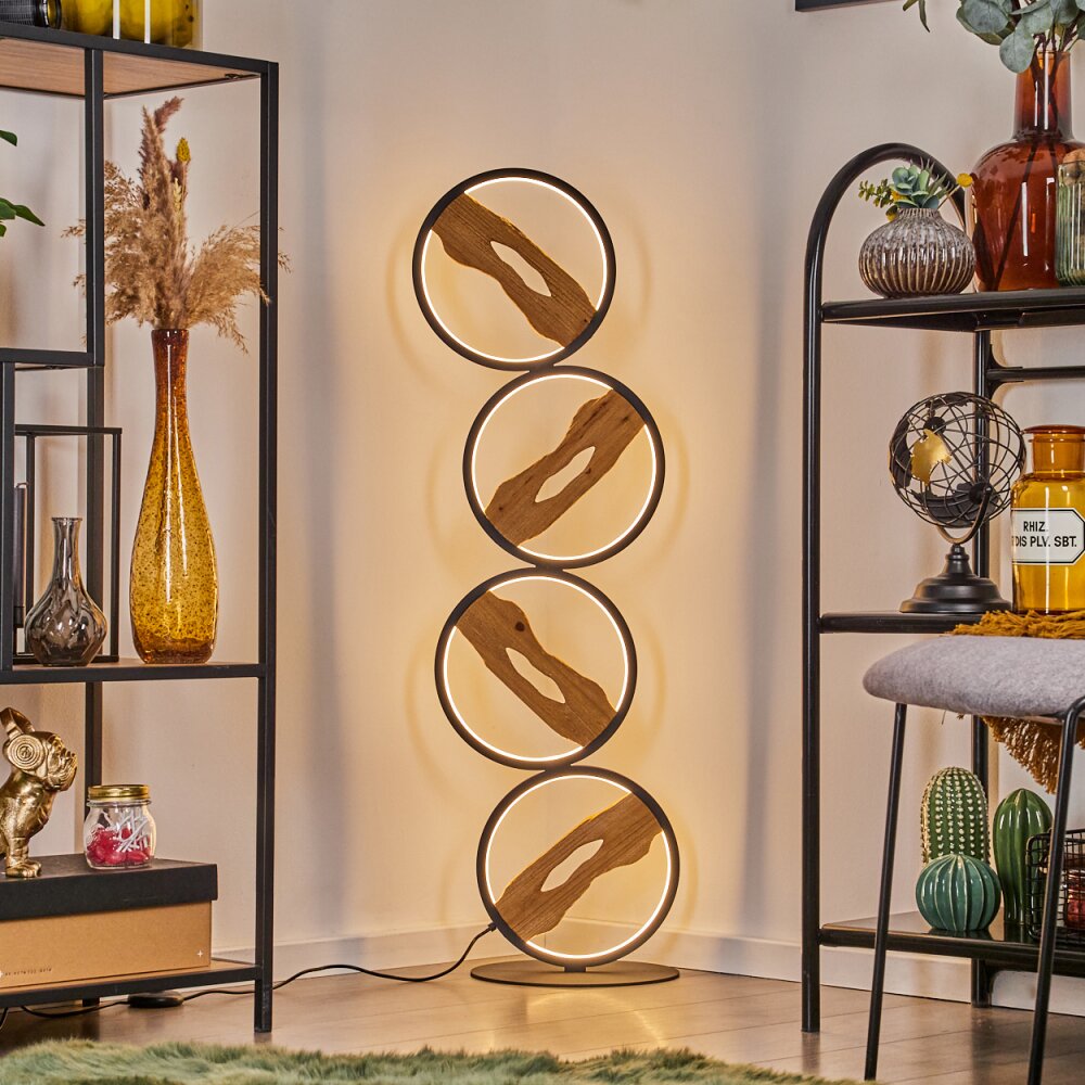 Cornol Staande lamp LED Natuurlijke kleuren, Zwart, 1-licht