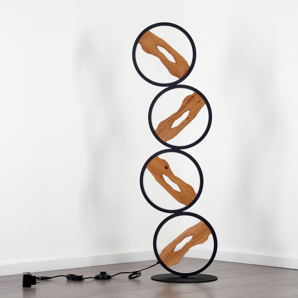 Cornol Staande lamp LED Natuurlijke kleuren, Zwart, 1-licht