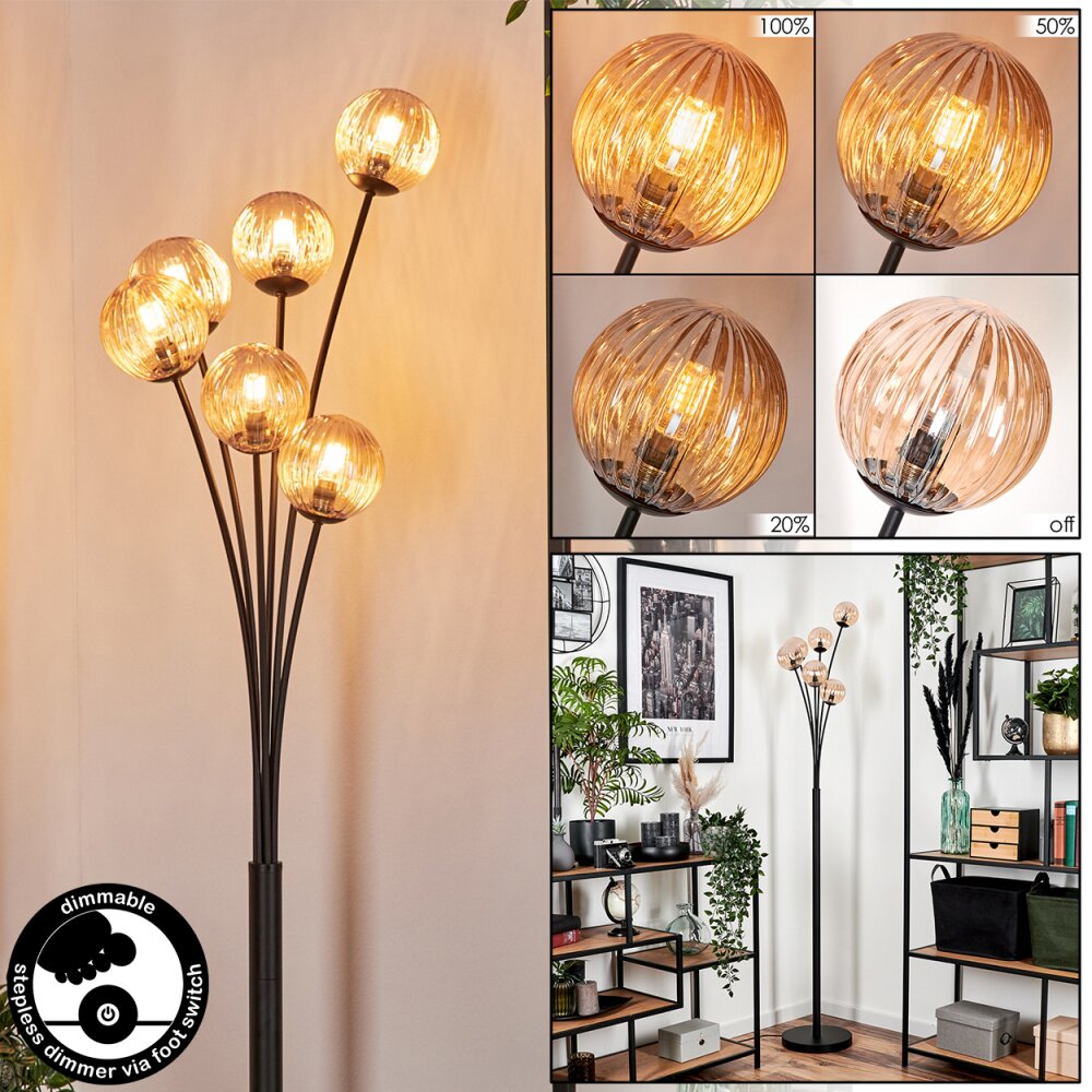 Bernado Staande lamp - Glas 10 cm Amber, 6-lichts main product photo