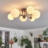 Chehalis Plafondlamp - Glas 12 cm, 15 cm Wit, 6-lichts