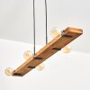 Schanis Hanglamp Natuurlijke kleuren, Zwart, 5-lichts