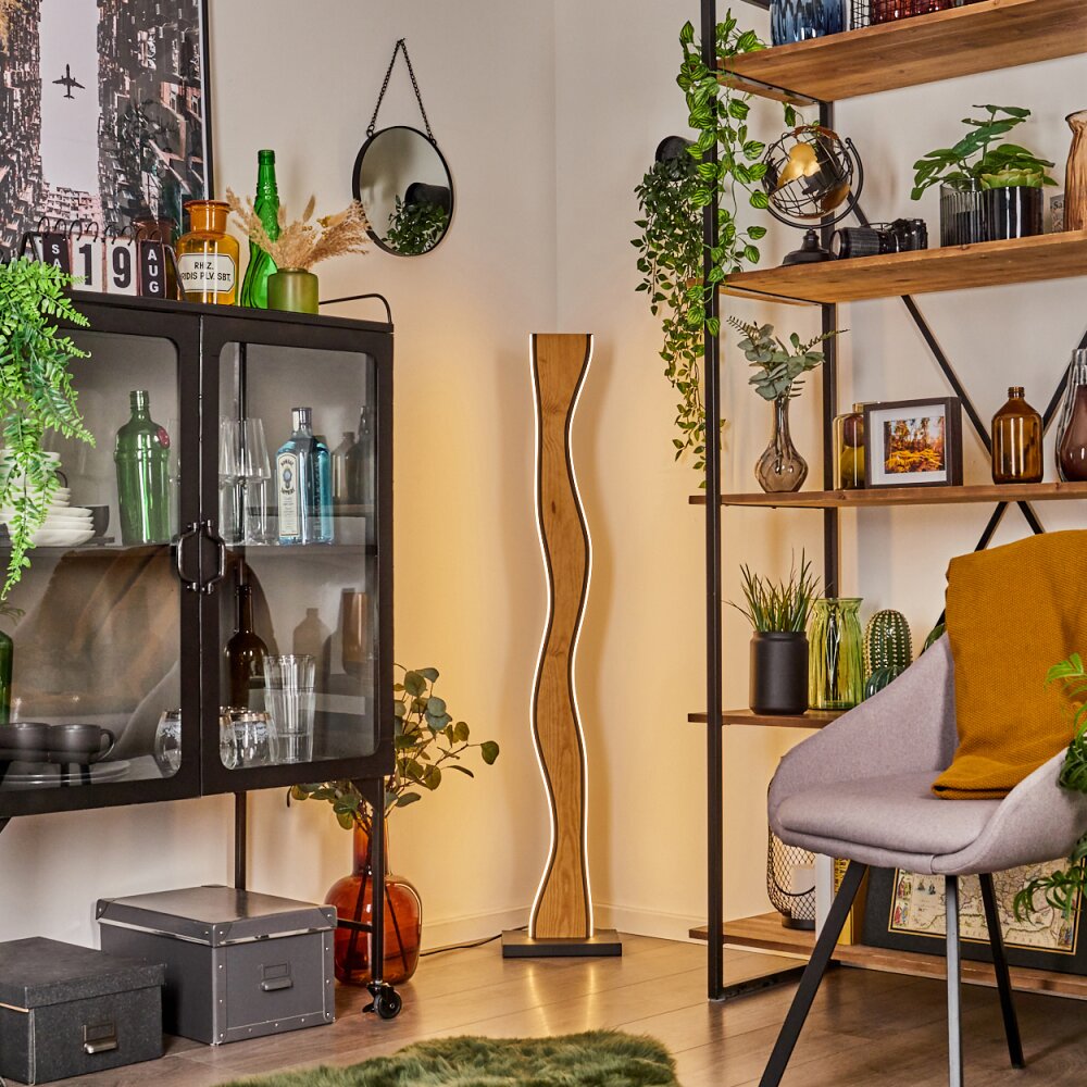 Malling Staande lamp LED Natuurlijke kleuren, Zwart, Wit, 1-licht