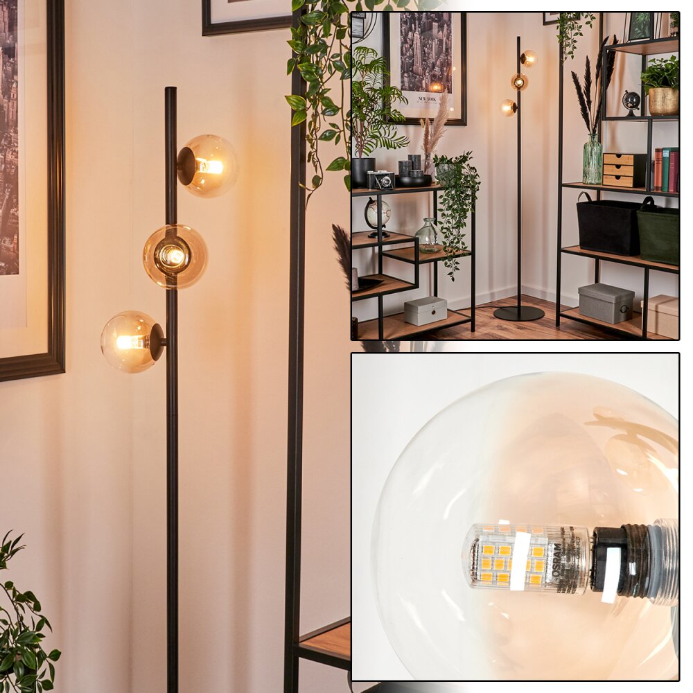 Remaisnil Staande lamp - Glas 10 cm Amber, Duidelijk, 3-lichts main product photo