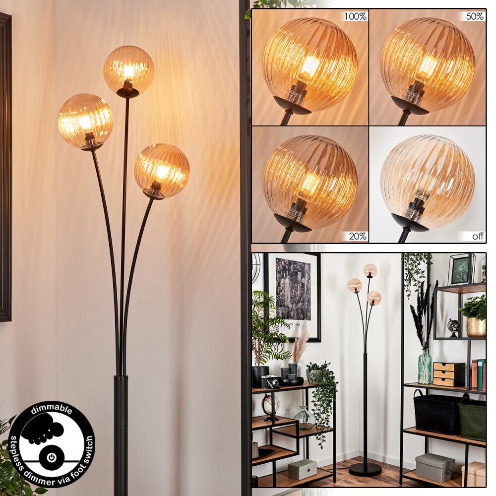 Bernado Staande lamp - Glas 12 cm Amber, 3-lichts main product photo