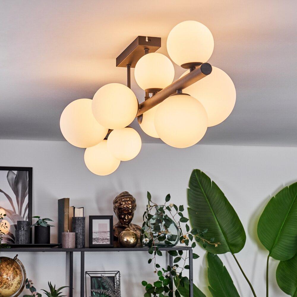 Chehalis Plafondlamp - Glas 10 cm, 12 cm, 15 cm Wit, 10-lichts