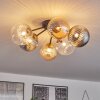 Chehalis Plafondlamp - Glas 15 cm Goud, Zwart, 6-lichts