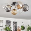 Chehalis Plafondlamp - Glas 15 cm Goud, Zwart, 6-lichts