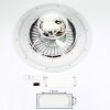 Terradura plafondventilator LED Chroom, Wit, 1-licht, Afstandsbediening