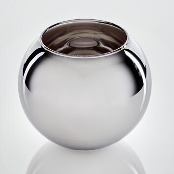 Glazen lampenkap Koyoto Vervangend glas 15 cm Chroom, Rookkleurig