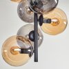 Gastor Plafondlamp - Glas 15 cm Amber, Rookkleurig, 8-lichts