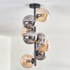 Gastor Plafondlamp - Glas 15 cm Amber, Rookkleurig, 8-lichts