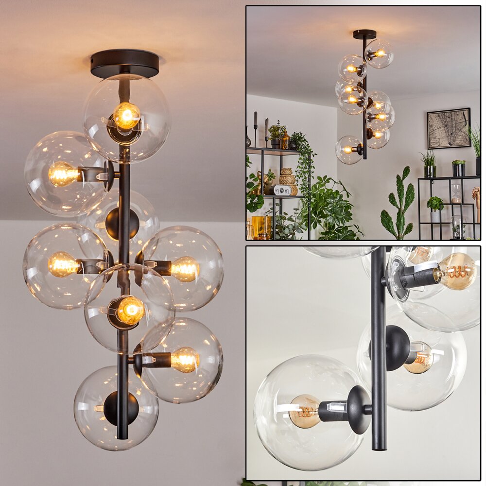 Gastor Plafondlamp - Glas 15 cm Duidelijk, 8-lichts main product photo