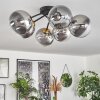 Chehalis Plafondlamp - Glas 15 cm Goud, Zwart, 6-lichts