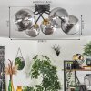 Chehalis Plafondlamp - Glas 15 cm Goud, Zwart, 6-lichts