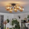 Chehalis Plafondlamp - Glas 15 cm Goud, Zwart, 6-lichts