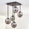 Gastor Plafondlamp - Glas 15 cm Rookkleurig, 5-lichts