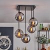 Gastor Plafondlamp - Glas 15 cm Rookkleurig, 5-lichts